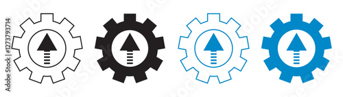 Setting Icon set illustration, settings sign and symbol, Gear Sign.