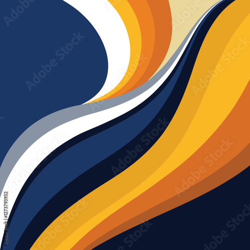 Modern Abstract Orange and Black Wave Pattern Background for Stunning Design Work