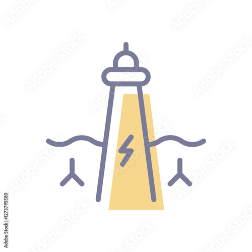 Tidal Energy vector icon