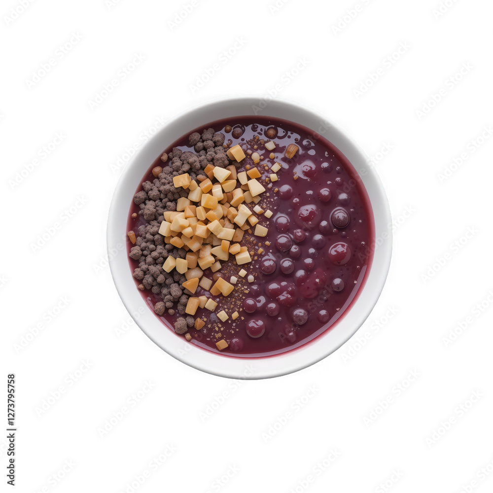 A visually appealing bowl brimming with a rich, vibrant blend of berries, complemented by crunchy granola and diced fruits. This delightful mix invites health and refreshment A visually appealing bowl brimming with a rich, vibrant blend of berries, complemented by crunchy granola and diced fruits. This delightful mix invites health and refreshment