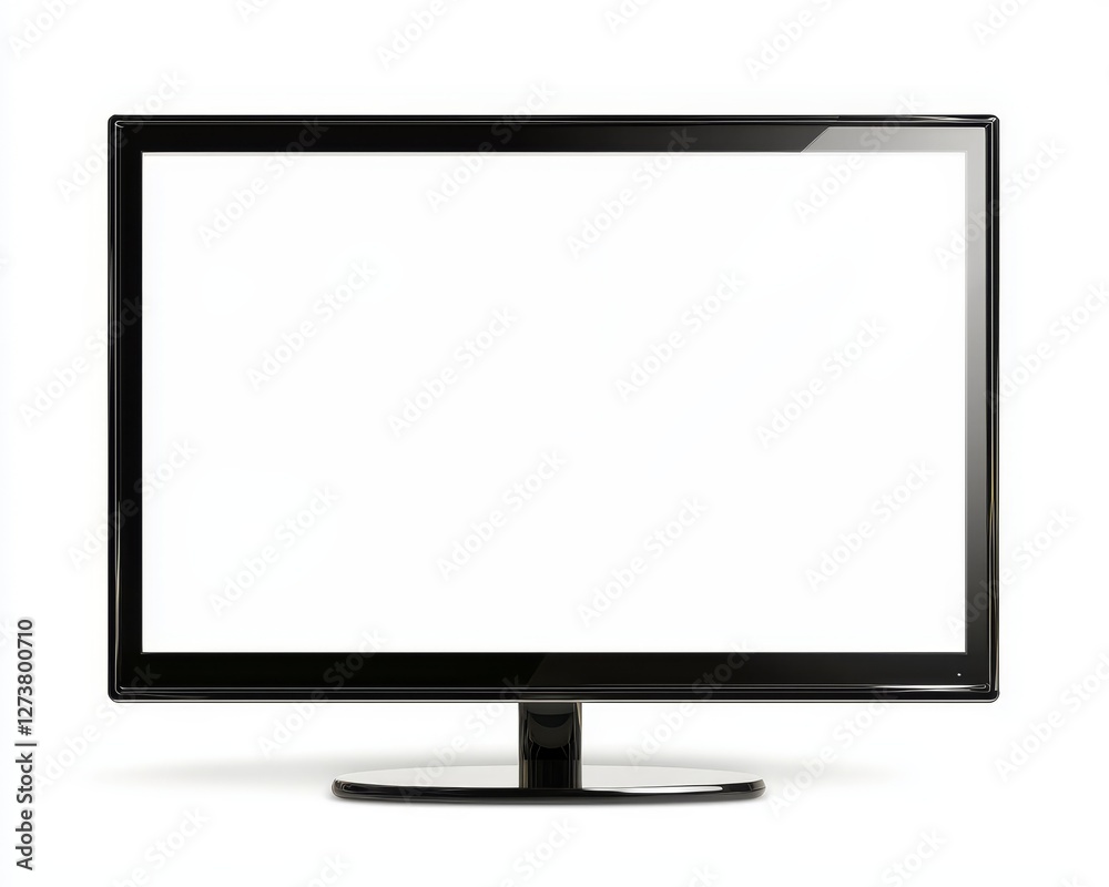A computer monitor mockup is depicted, showing a PC template with an empty screen, and a silver desktop standing alone on a white or transparent background A computer monitor mockup is depicted, showing a PC template with an empty screen, and a silver desktop standing alone on a white or transparent background