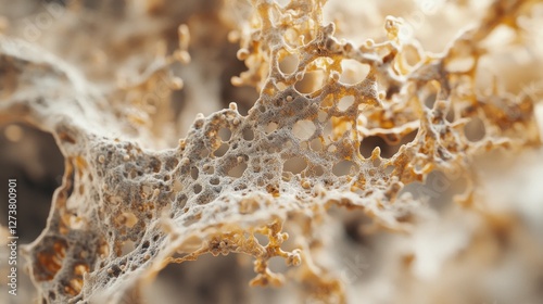 A close-up of amyloid plaques in the brain, showing deposits on nerve cells. Featuring Alzheimer's disease