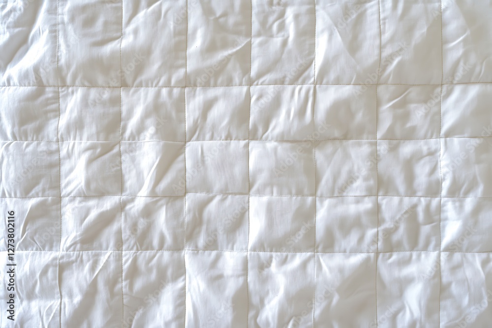Obraz premium White quilted fabric background texture