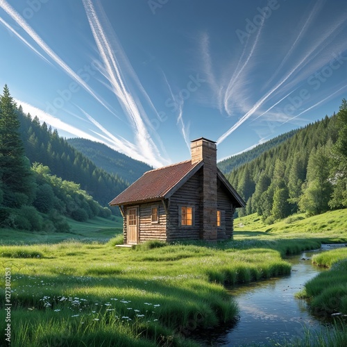 house in the mountains