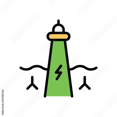 Tidal Energy vector icon