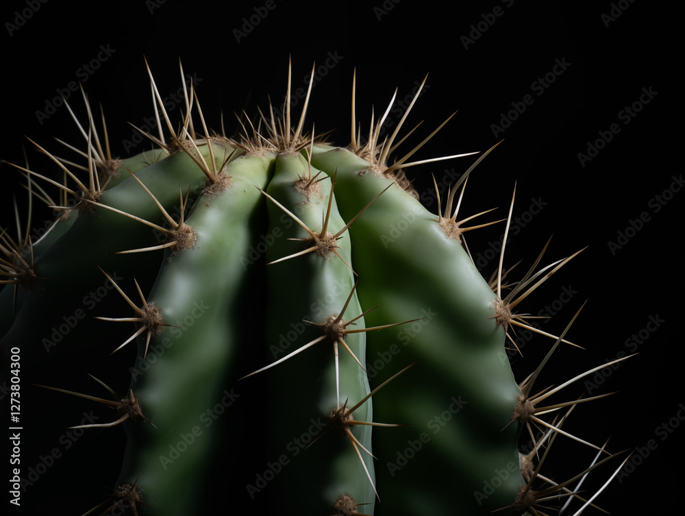 A simple yet striking image of a cactus, emphasizing the sharp spines, smooth green texture, and contrasting light, creating a clean, modern aesthetic. A simple yet striking image of a cactus, emphasizing the sharp spines, smooth green texture, and contrasting light, creating a clean, modern aesthetic.