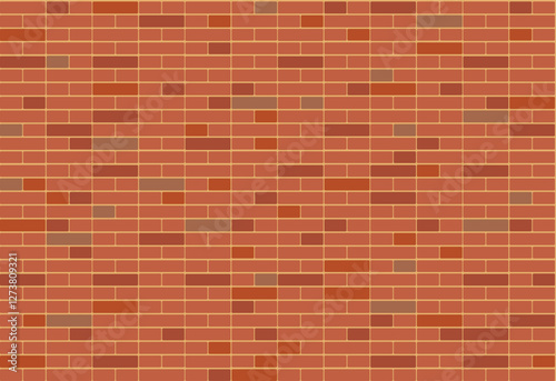 Brick wall vector seamless pattern.