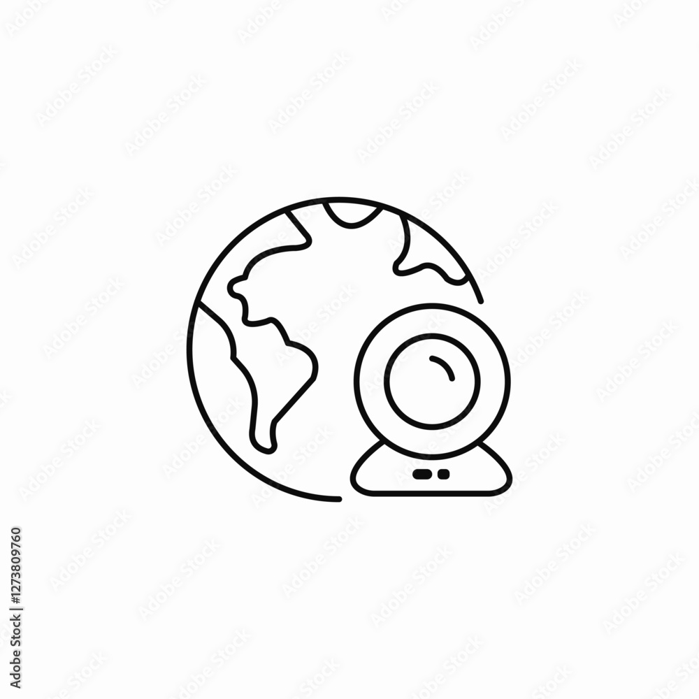 global range video call icon sign vector global range video call icon sign vector