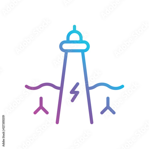 Tidal Energy vector icon