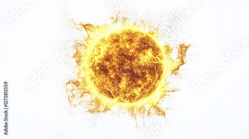 The PNG sunlight includes a distinctive special light effect with a lens flare, royalty-free stock
