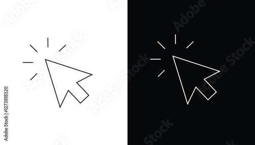 Click icon set. pointer arrow icon. cursor icon vector