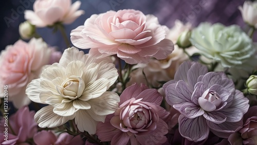 Detailed View of Ornamental Oregano Blooms photo