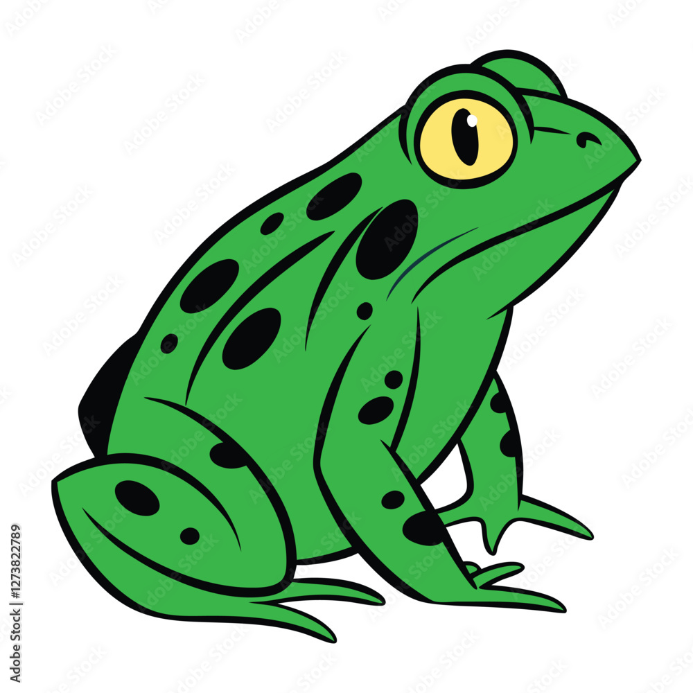 Fototapeta premium green frog on white background