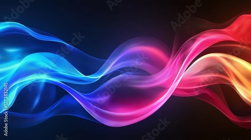 Wallpaper Mural A 3D illustration showcases abstract flight through a tunnel in retro neon hyper warp space Torontodigital.ca