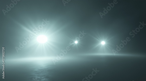 Mysterious Lights in the Night Sky. UFO UAP - AI Generated