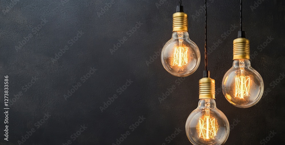 The idea of individuality is symbolized by one bright light bulb that stands out from the crowd, accompanied by copy space The idea of individuality is symbolized by one bright light bulb that stands out from the crowd, accompanied by copy space