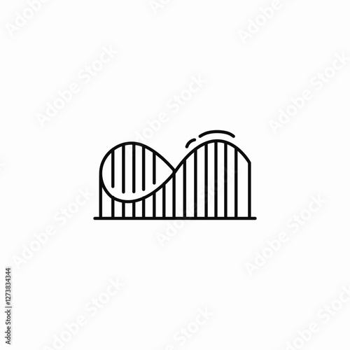 roller coaster icon sign vector