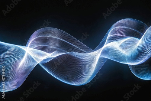 The use of long exposure in blue light painting photography creates striking images with blue streaks of color on a black background
