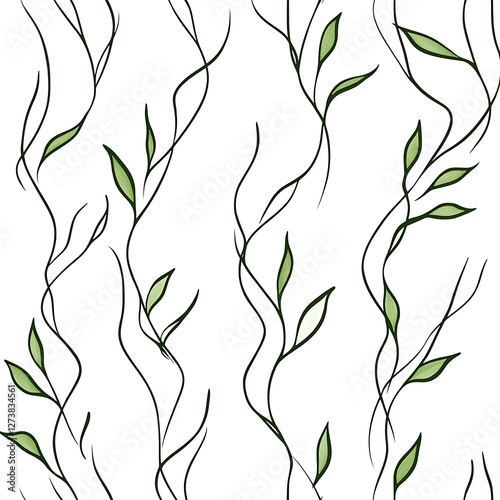 flowers and leaves in pictures illustrator2D