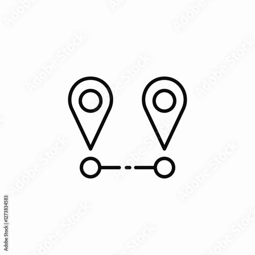 route connection icon sign vector