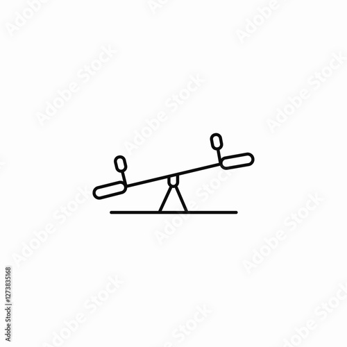 seesaw playground icon sign vector