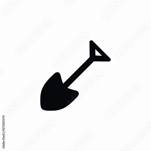 shovel tool icon sign vector