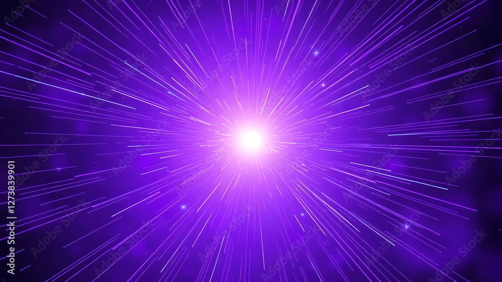 Obraz premium Vibrant pink and purple hues burst with star-like rays of light