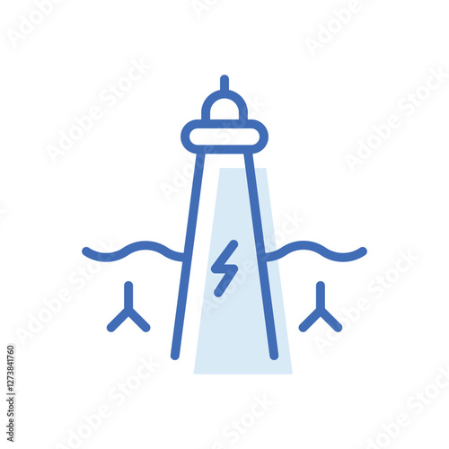 Tidal Energy vector icon