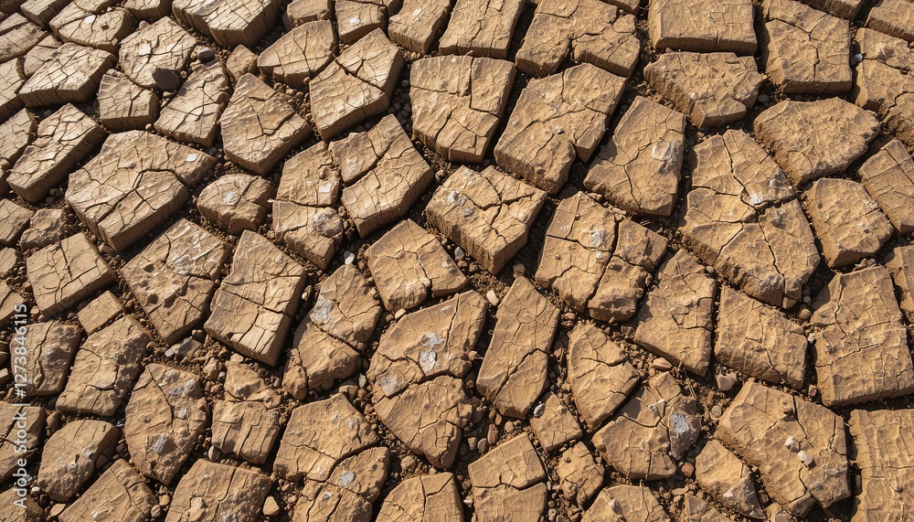 Dry desert landscape cracked earth aerial view Dry desert landscape cracked earth aerial view