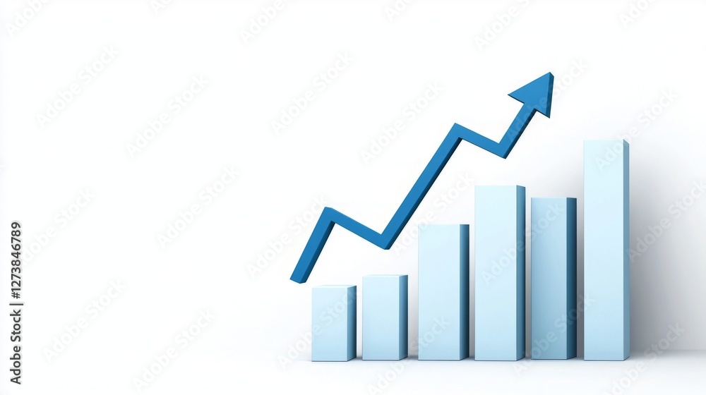 Career profession balance. A sleek, modern graph displaying upward trends with blue bars and an arrow, symbolizing growth and success in metrics or statistics. Career profession balance. A sleek, modern graph displaying upward trends with blue bars and an arrow, symbolizing growth and success in metrics or statistics.