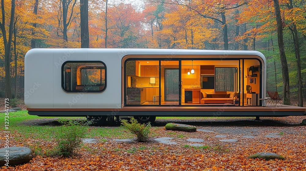 Obraz premium modern mobile home made of containers