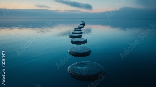 A series of perfect circles shrinking into the distance.