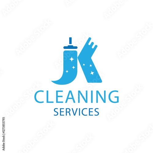 Letter K Cleaning Service Logo Design