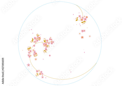 桜の花のかわいい背景　C