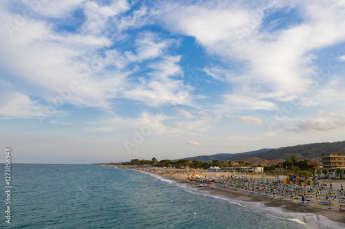 Obraz na płótnie photo of the Ionian sea on the coast of Calabria, Italy w salonie