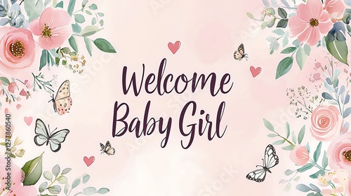 Welcome Baby Girl Slide