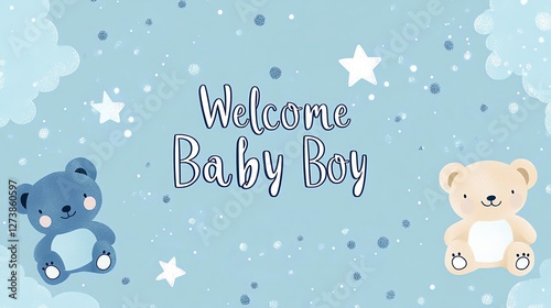 Welcome Baby Boy Slide