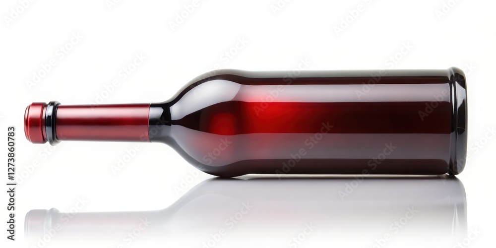 Red Wine Bottle on White Background Red Wine Bottle on White Background