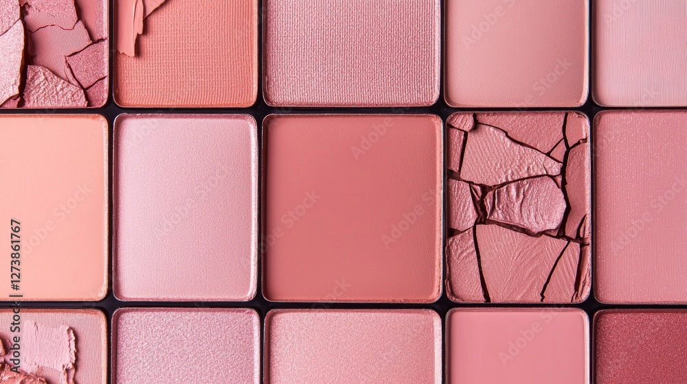 Fototapeta premium The inclusive approach to beauty is reflected in a makeup palette with a diverse range of skin color shades