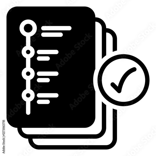 Check icon, glyph icon style