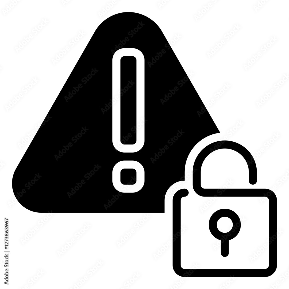 warning icon, glyph icon style