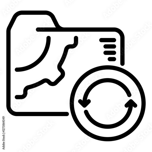 restore icon, line icon style