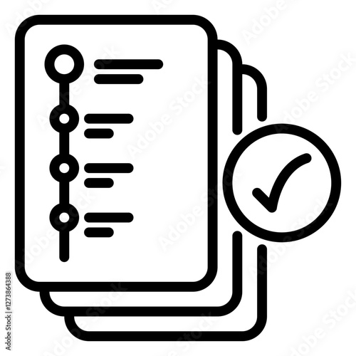 Check icon, line icon style