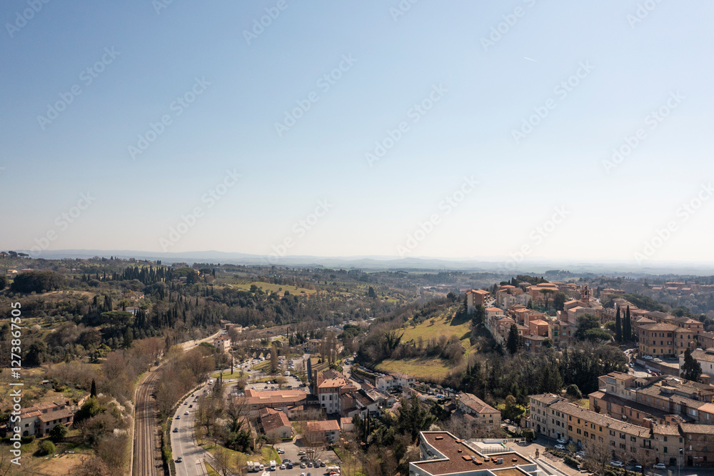 panorama near Siena in Tuscany