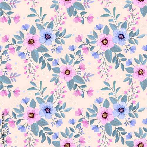 Wallpaper Mural Flowers pattern1423 Torontodigital.ca