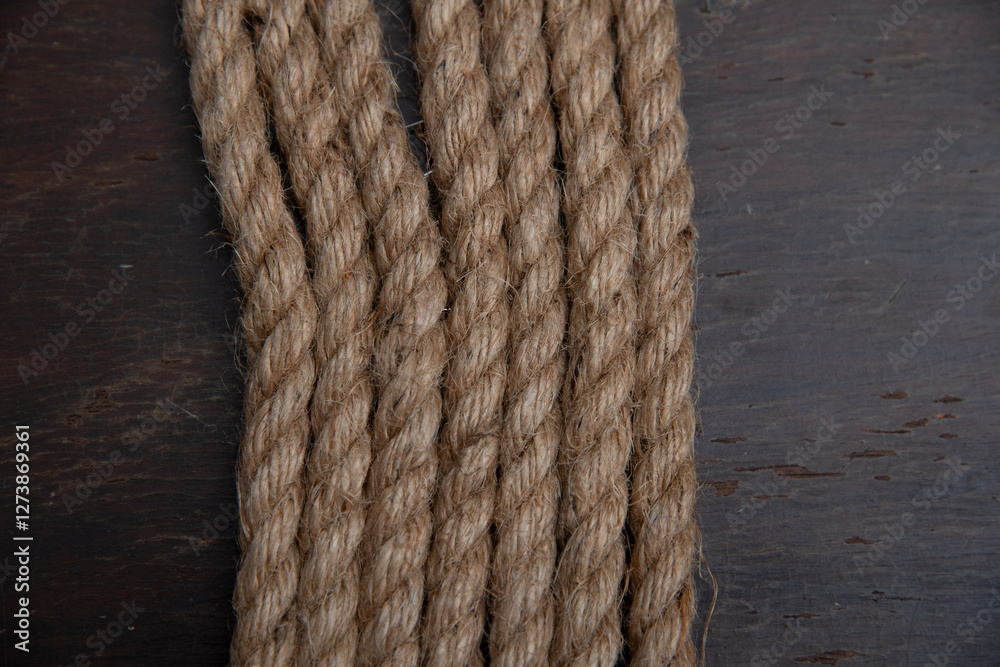 Background from a natural jute rope