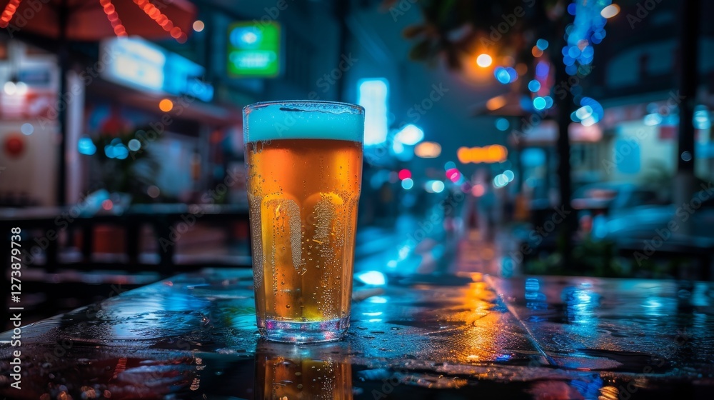 Refreshing cold beer background for celebrating international beer day with friends and cheer Refreshing cold beer background for celebrating international beer day with friends and cheer