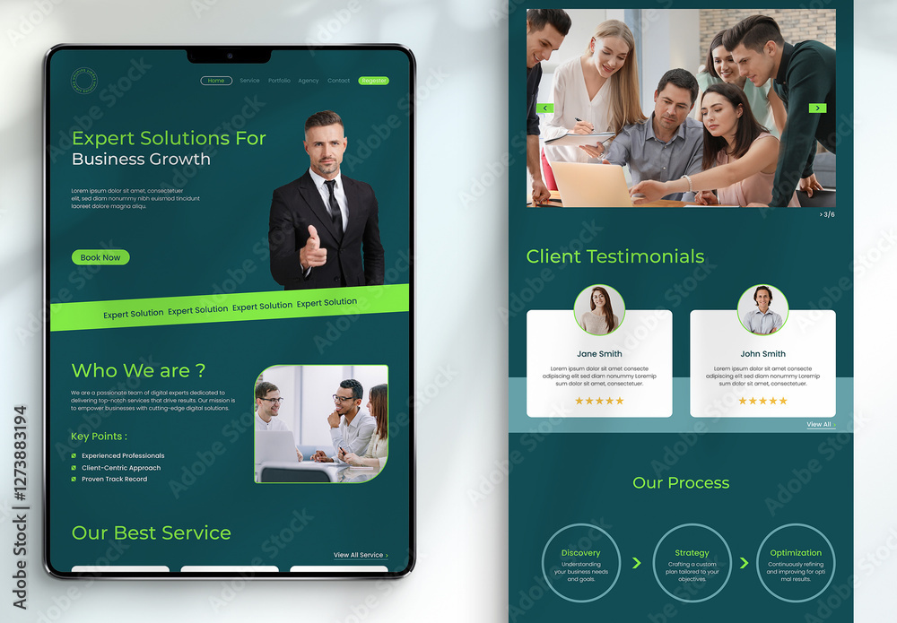 Modern Clean Digital Agency Email Newsletter Design Layout Stock