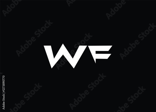WF initial logo design and creative logo design