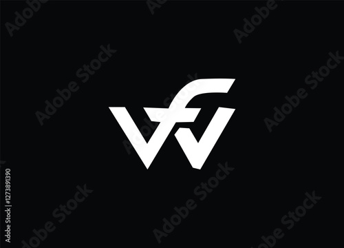 WF initial logo design and creative logo design